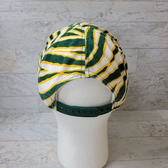 Vintage Oakland Athletics Zubaz Snapback Hat Cap Adult One Size MLB Green - Picture 4 of 8
